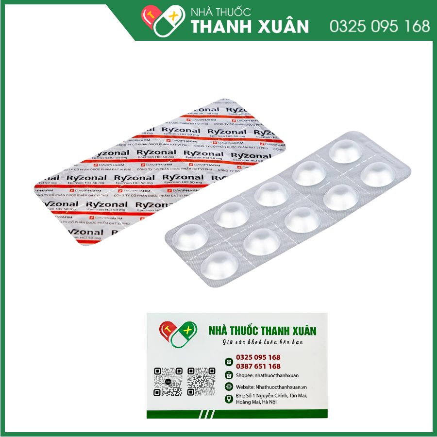 Ryzonal 50 mg cải thiện triệu chứng tăng trương lực cơ, liệt cứng